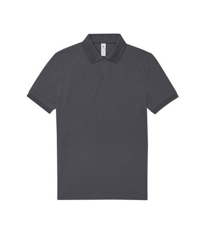 Mens My Polo Shirt Dark Grey B&C
