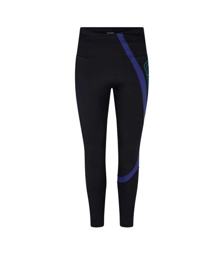 Womens/ladies Les Mills Vector Leggings Black Marl Reebok