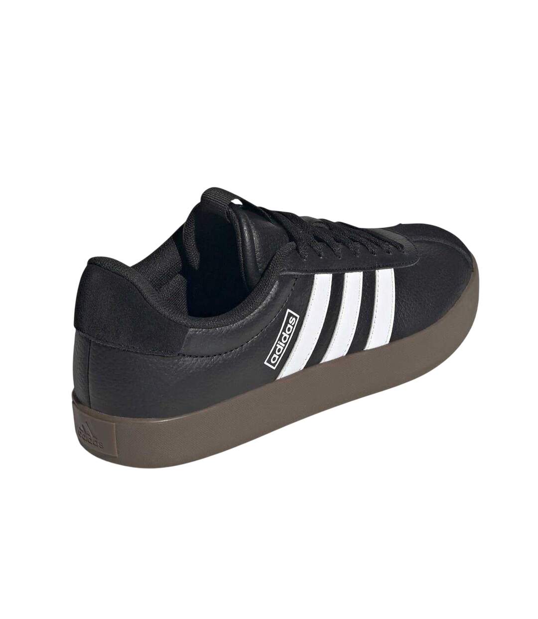 Womens/ladies Vl Court 3.0 Suede Flat Trainers Core Black White Adidas-2