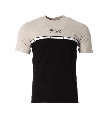 T-shirt noir/gris homme fila tape - l