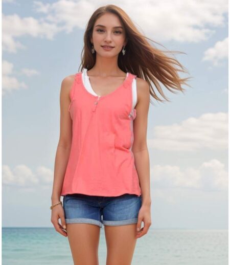 Débardeur femme sans manche - Orange - Taille unique