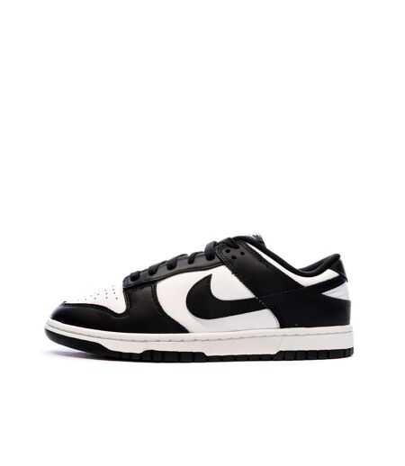Baskets blanches/noires homme nike dunk low retro