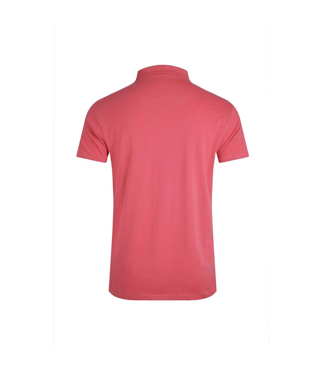 Mens miles pique organic polo shirt dark pink Weird Fish-2