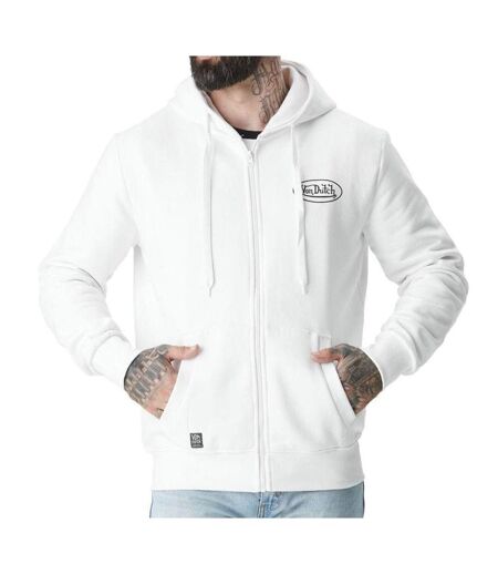 Sweat zippé blanc homme von dutch slign