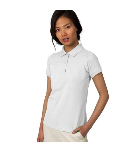 B&C Safran Pure Ladies Short Sleeve Polo Shirt (White) - UTBC104