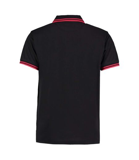 Polo Homme Noir Rouge Kustom Kit