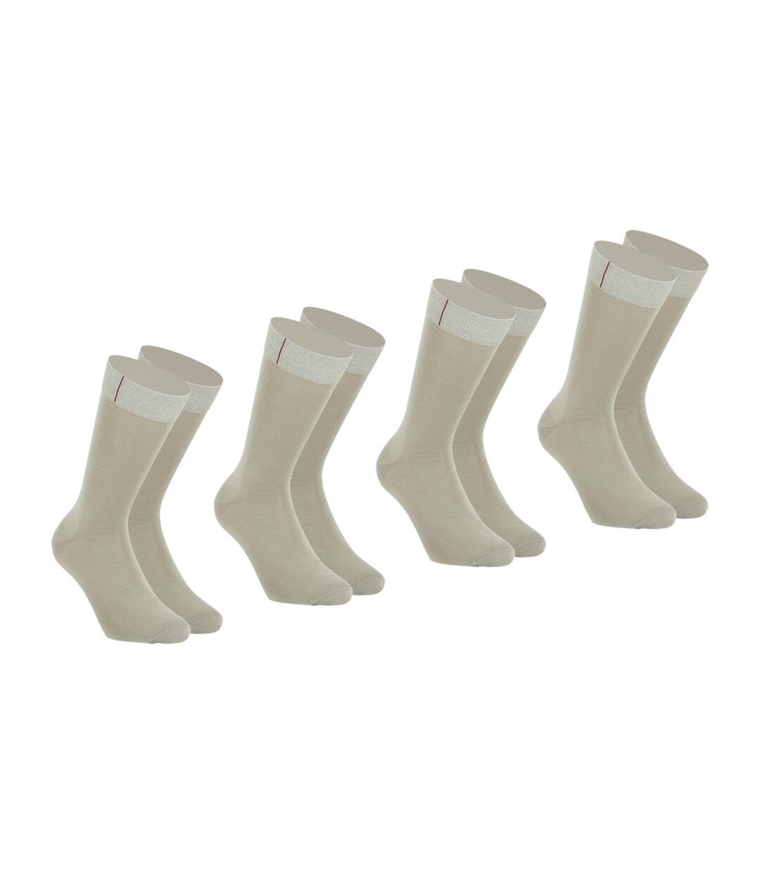 Lot de 4 paires de chaussettes mi-hautes Fil d'Ecosse homme Fait en France Eminence-2