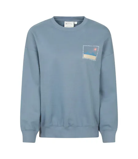 Womens/ladies Tidal Wave Relaxed Fit Sweatshirt Blue Mountain Warehouse
