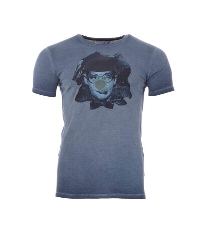 T-shirt Bleu Homme Teddy Smith Transfer - L