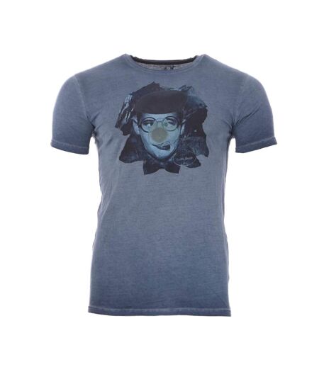 T-shirt Bleu Homme Teddy Smith Transfer - L