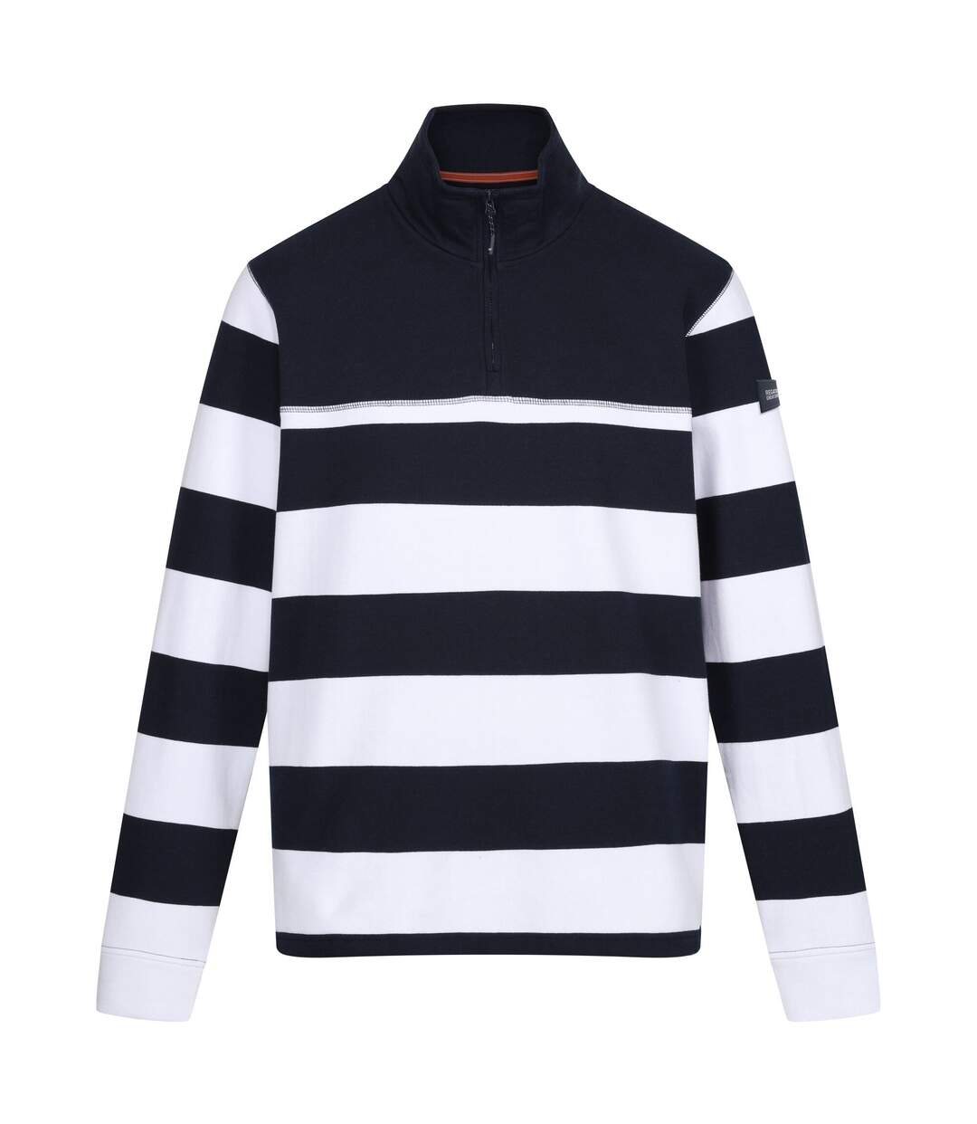 Mens Agilno Striped Half Zip Fleece Top Navy White Regatta-2