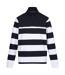 Mens Agilno Striped Half Zip Fleece Top Navy White Regatta-2