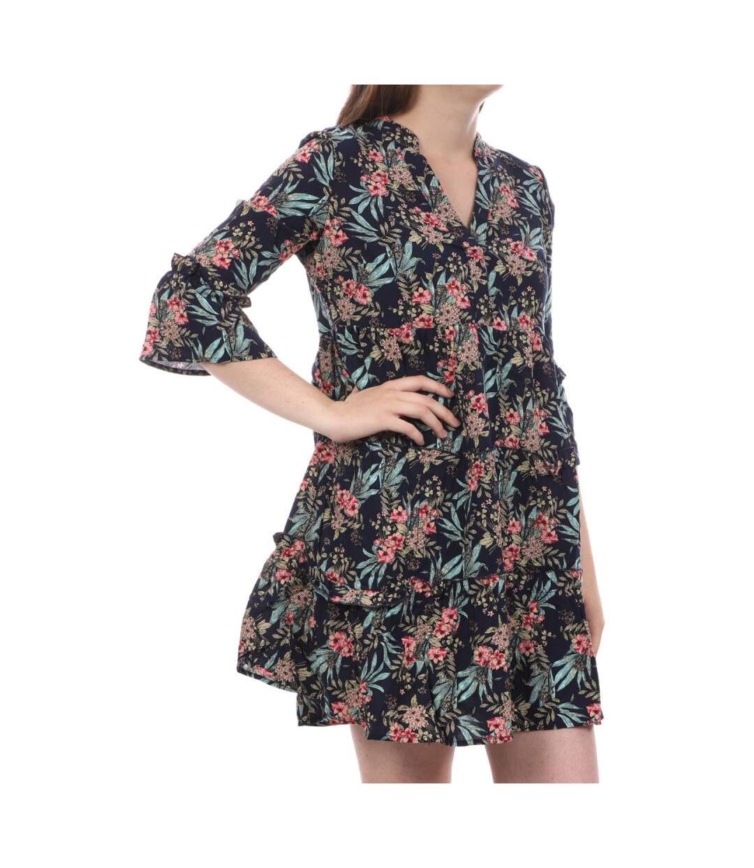 Robe Marine à fleurs Femme Vero Moda Easy - S-1