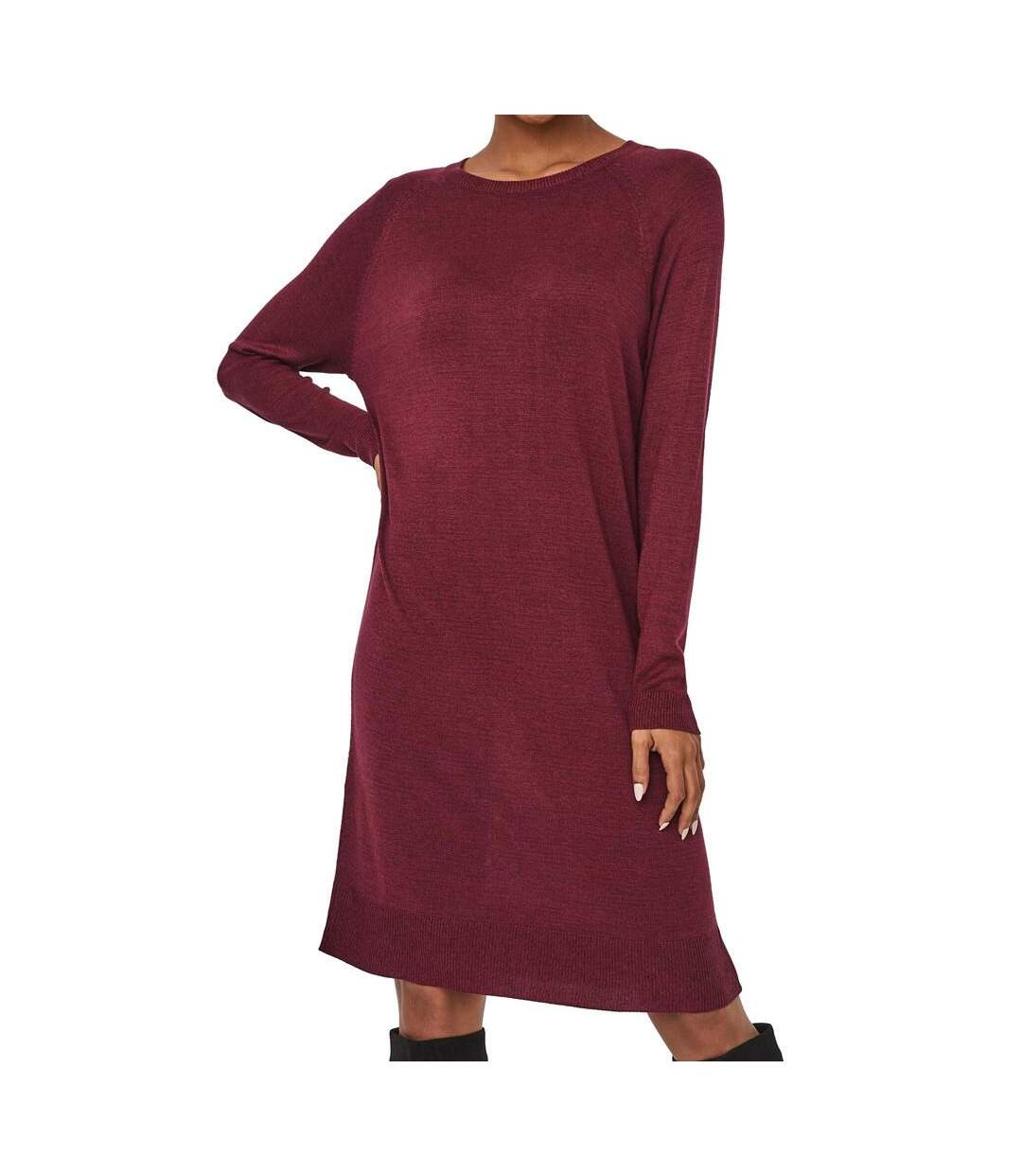 Robe Pull Bordeaux Femme Vero Moda Meghan - S