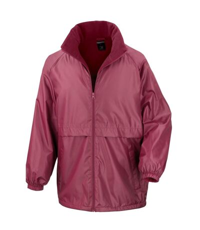 Result Mens Core Adult DWL Jacket (With Fold Away Hood) (Burgundy)