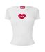 Womens/ladies T-ele Cropped Fitted T-shirt White Diesel-1