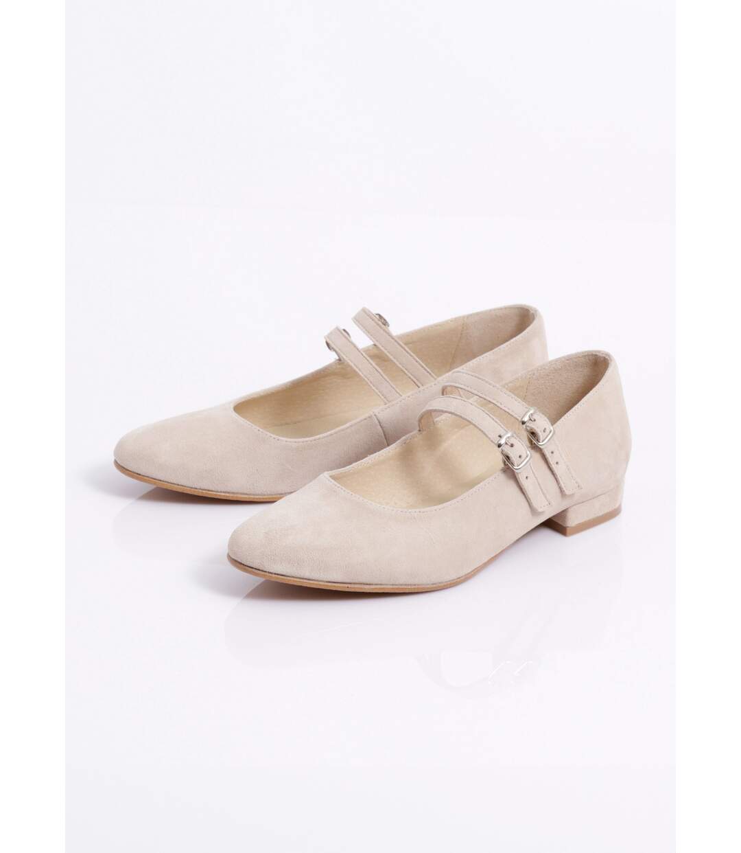 Ballerines babies cuir à talon doubles brides-4