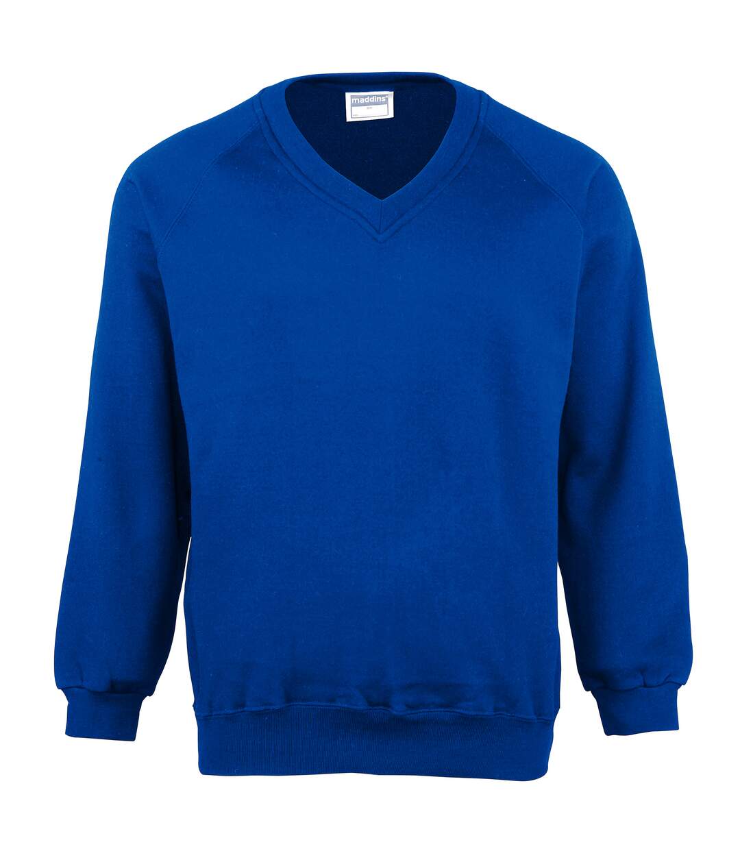 Sweatshirt avec col en v homme bleu roi Maddins