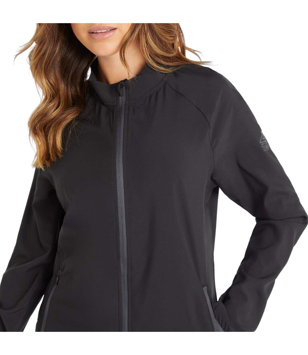 Womens/ladies pro training woven jacket black/carbon Umbro-4