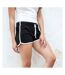 Skinni Fit Womens/Ladies Retro Training / Fitness Sports Shorts (Black/ White) - UTRW2838