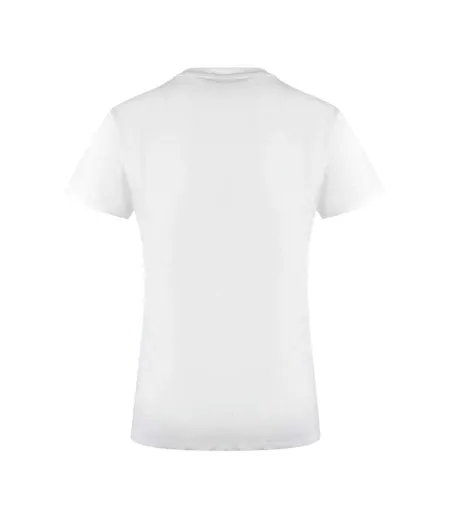 Womens/ladies Love Shiny Heart Cotton T-shirt White Shiny Love Moschino