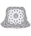 Unisex adult bandana printed bucket hat white Flexfit-1