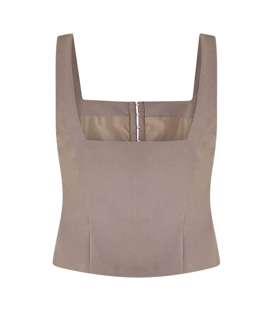 Womens/ladies Pinstripe Square Neck Sleeveless Blouse Taupe Jack Wills-2