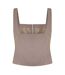 Womens/ladies Pinstripe Square Neck Sleeveless Blouse Taupe Jack Wills-2