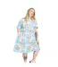 Womens/ladies Cloud Smock Dress Blue Care Bears-1