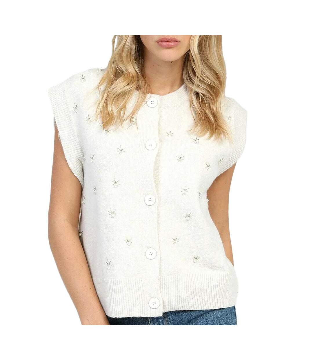 Gilet ecru femme an'ge lucie-1