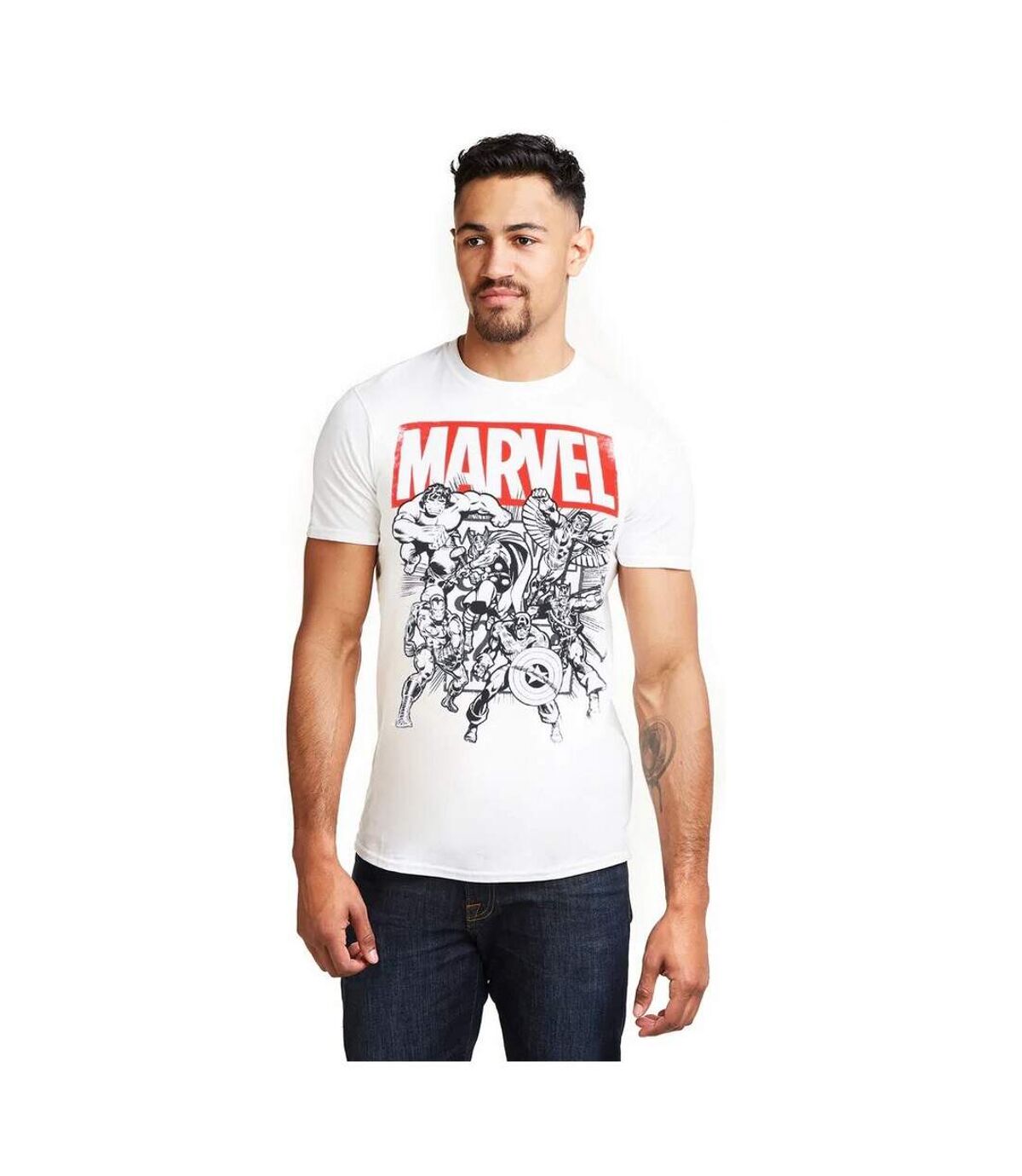 Marvel T-Shirt Mens Collective (Blanc) - UTTV400
