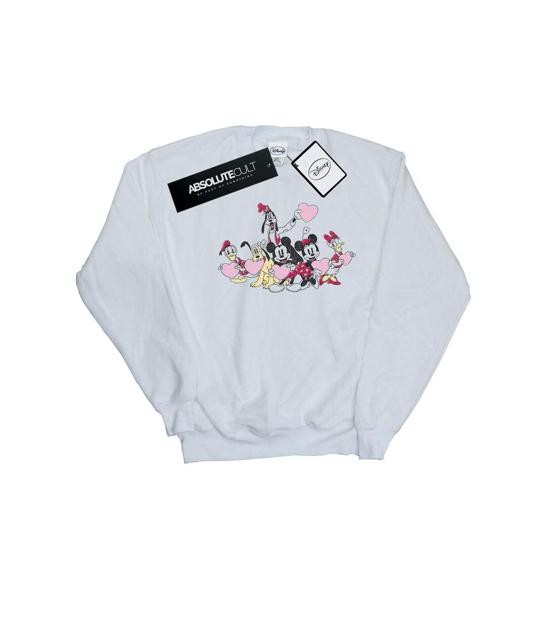 Disney Sweatshirt Femme/Ladies Mickey Mouse Love Friends (Blanc) - UTBI27738-1