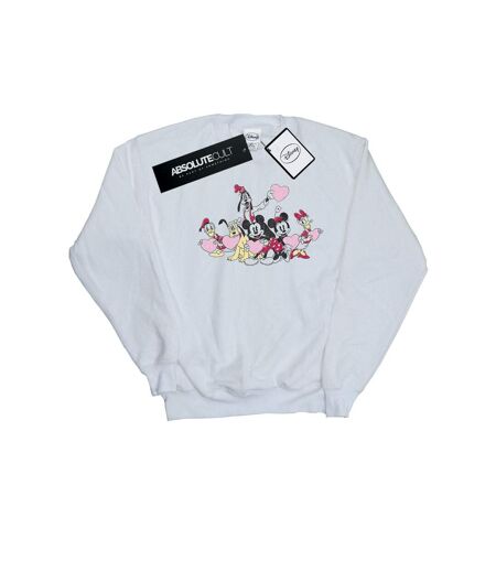 Disney Sweatshirt Femme/Ladies Mickey Mouse Love Friends (Blanc) - UTBI27738