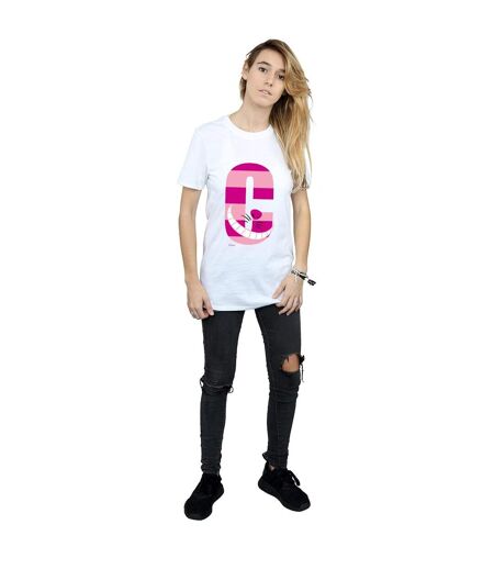 Disney Womens/Ladies Alphabet A Is For Alice Cotton Boyfriend T-Shirt (Blanc) - UTBI8626