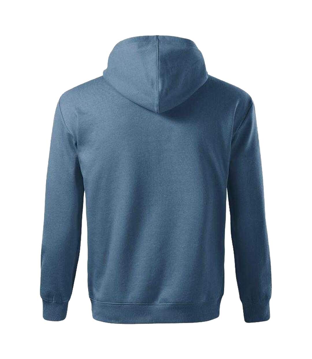 Sweat À Capuche Motif/style Uni Moon Homme Bleu Marine Malfini-2