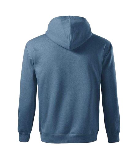 Sweat À Capuche Motif/style Uni Moon Homme Bleu Marine Malfini