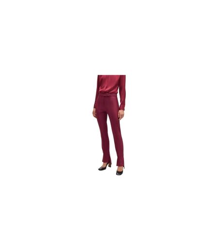 Pantalon Tizena Femme Rouge Foncé Boss