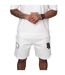 Mens Fleece Sweat Shorts Off White Blank Essentials-3