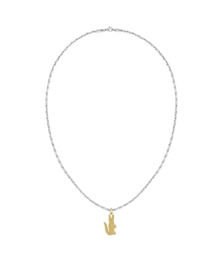 Mens Arthor Crocodile Necklace One Size Silver Lacoste