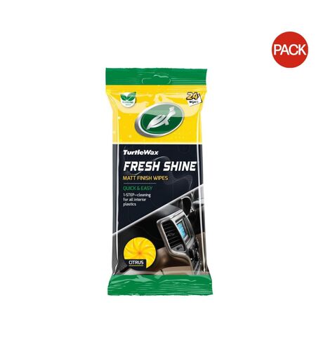 Pack of 2 Turtle wax fresh shine matt wipes, citrus 4 one size multi colour TWX