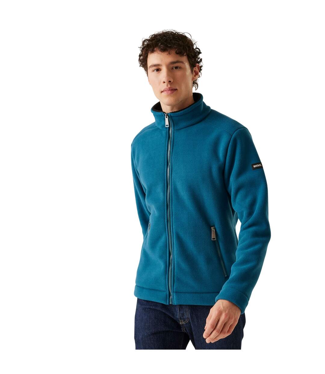 Mens garrian ii full zip fleece jacket moroccan blue/black Regatta