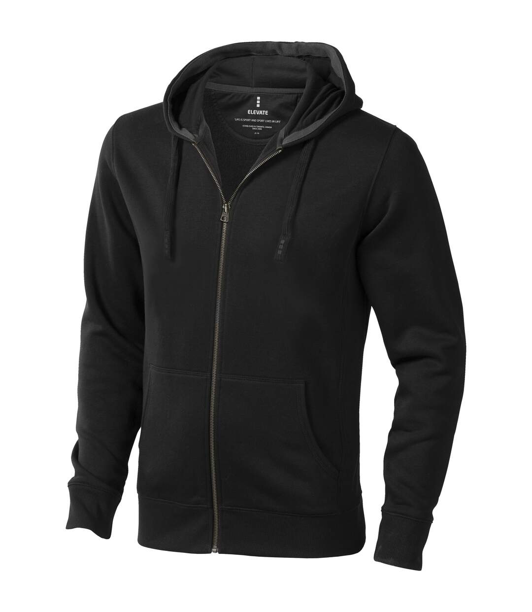 Arora sweat à capuche zippé homme anthracite Elevate-1