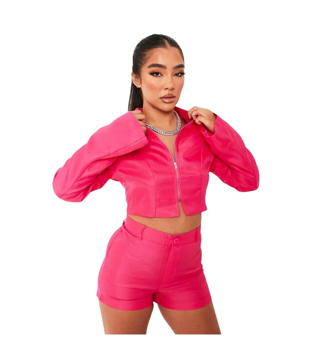 Veste Manches Cloche Femme Rose Missy Empire-1