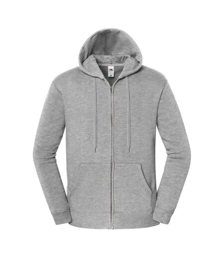 Veste À Capuche Iconic Premium Adulte Gris Clair Chiné Fruit Of The Loom