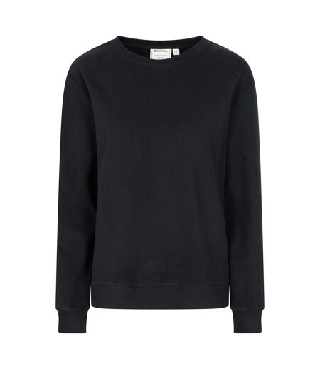 Womens/ladies Strath Melange Supersoft Sweatshirt Black Mountain Warehouse
