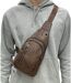 Sac body-bag en simili cuir marron pour homme - élégance décontractée avec poches multifonctions-3