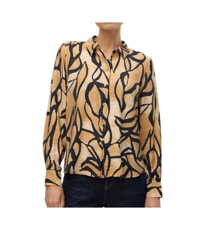 Chemisier noir/marron à motifs femme vero moda martha - s