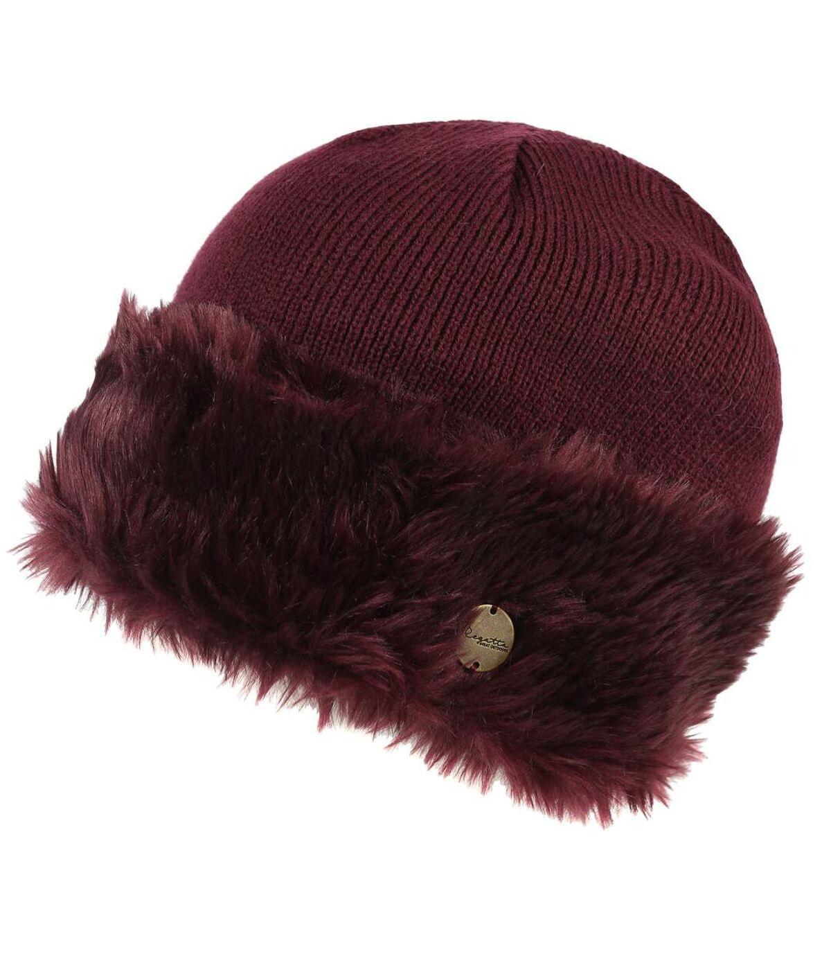 Regatta Womens/Ladies Luz Faux Fur Trim Cotton Jersey Winter Beanie Hat (Black) - UTRG3845