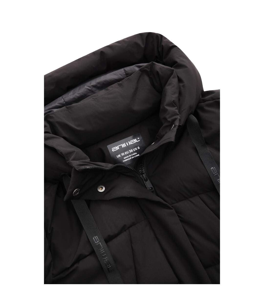 Womens/ladies comfort cloud coat jet black Animal