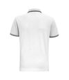 Asquith & Fox Mens Classic Fit Tipped Polo Shirt (White/ Black)